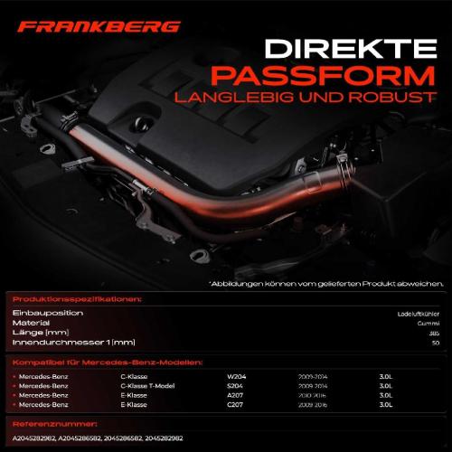 Frankberg 1x Kühlerschlauch Turboschlauch für Mercedes-Benz W204 S204 E-Klasse Cabriolet A207 E-Klasse Coupe C207 Bild Frankberg 1x Kühlerschlauch Turboschlauch für Mercedes-Benz W204 S204 E-Klasse Cabriolet A207 E-Klasse Coupe C207