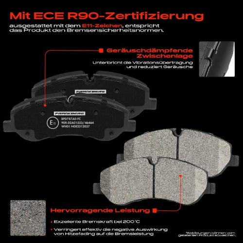 4x Bremsbeläge Vorderachse für Ford Tourneo Custom V362 Bus Transit Kasten V363 Pritsche/Fahrgestell Bild 4x Bremsbeläge Vorderachse für Ford Tourneo Custom V362 Bus Transit Kasten V363 Pritsche/Fahrgestell