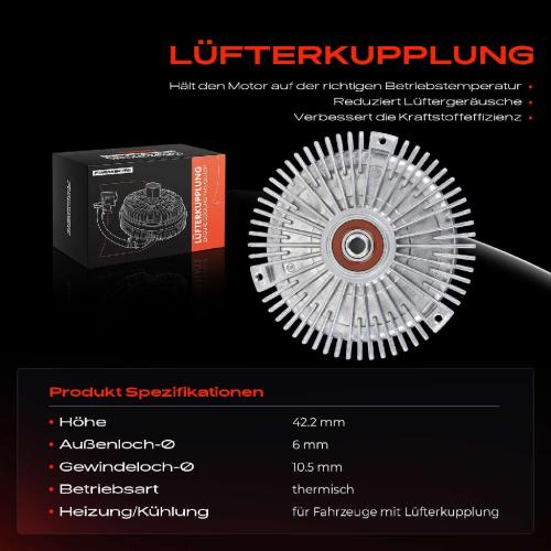Frankberg 1x Lüfterkupplung Kühlerlüfte für VW LT 28-35 II 2DB LT 28-46 II 2DA 2DC 2.8L Bild Frankberg 1x Lüfterkupplung Kühlerlüfte für VW LT 28-35 II 2DB LT 28-46 II 2DA 2DC 2.8L