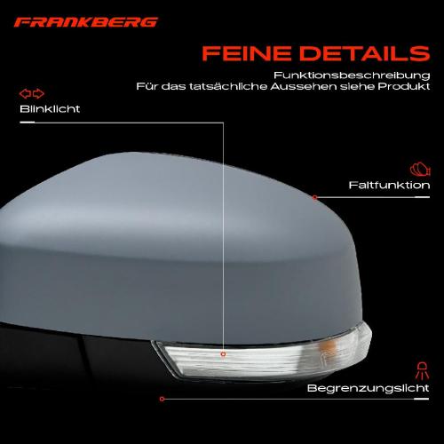 Frankberg 1x Außenspiegel Links für Ford Mondeo IV Stufenheck Turnier BA7 2007-2015 Bild Frankberg 1x Außenspiegel Links für Ford Mondeo IV Stufenheck Turnier BA7 2007-2015