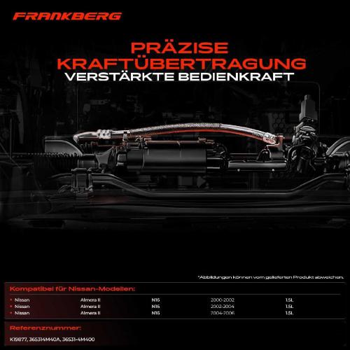 1x Seilzug Feststellbremse Hinterachse links für Nissan Almera II N16 1.5L 2000-2006 Bild 1x Seilzug Feststellbremse Hinterachse links für Nissan Almera II N16 1.5L 2000-2006