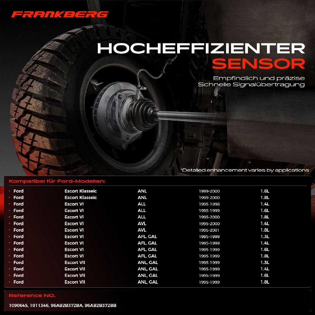 2x ABS Sensor Vorderachse beidseitig für Ford Escort Klasseic Turnier VI Cabriolet Express Stufenheck VII