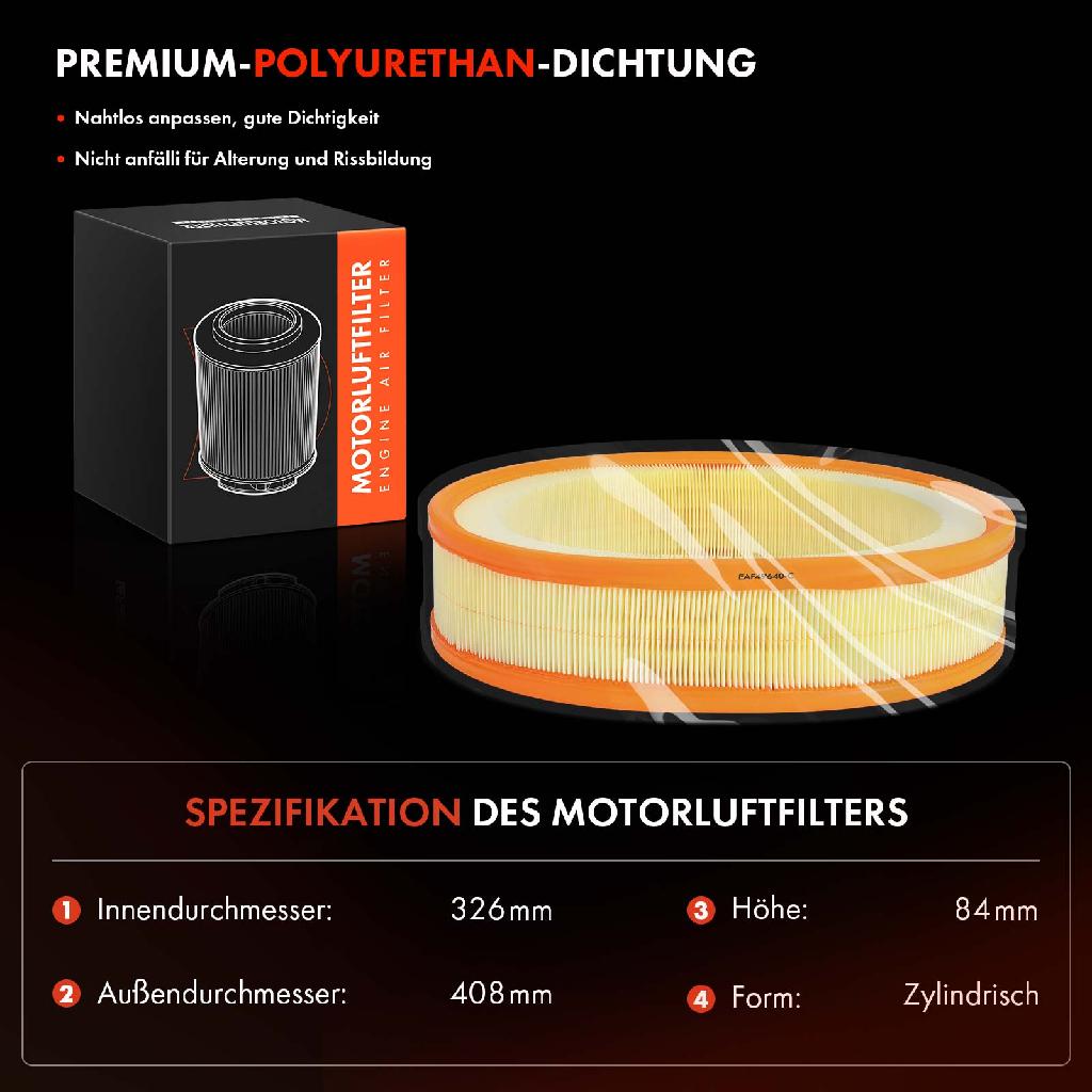 2x Luftfilter Filtereinsatz für Mercedes-Benz W124 S124 W126 C124 R129 2.6 3.0