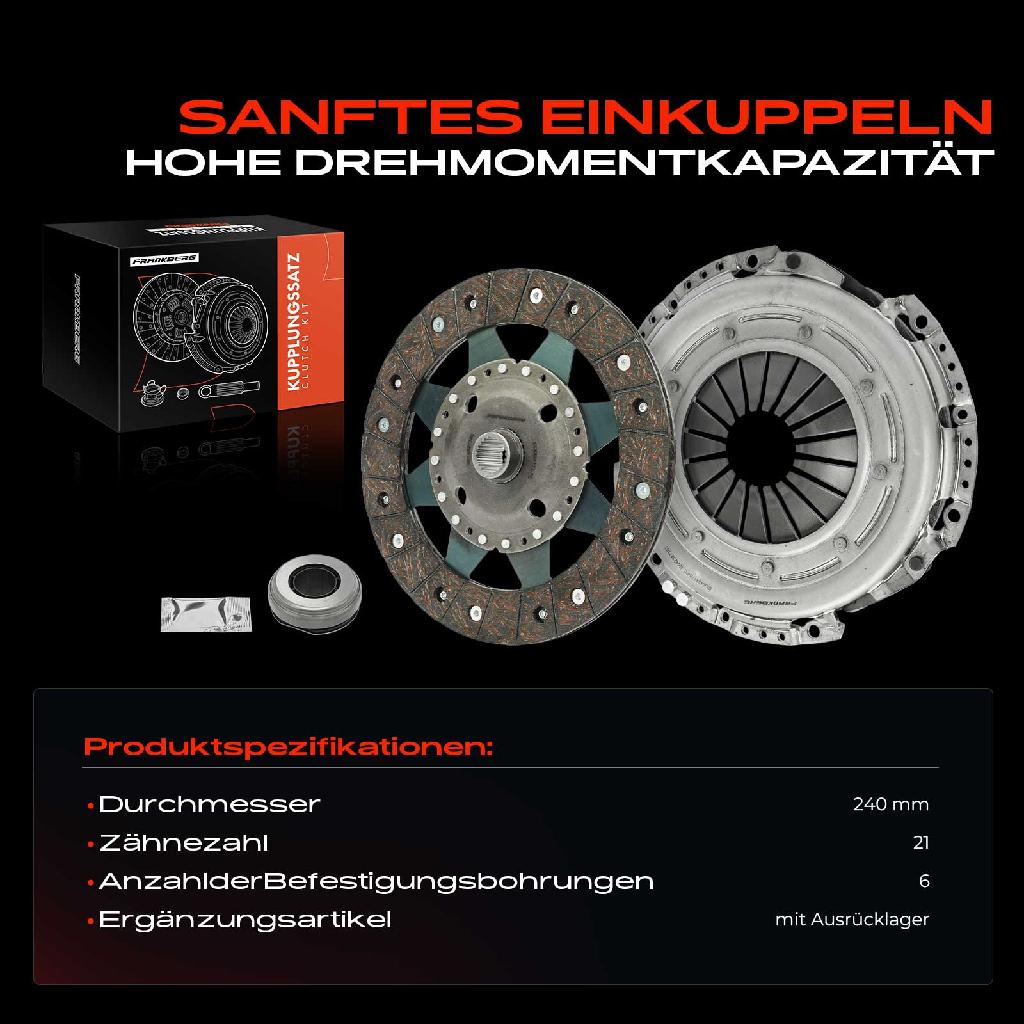 1x Kupplungssatz für Citroën C4 Grand Picasso I II MPV C5 III Break C8 DS4 DS5 Jumpy Kasten Fiat Peugeot