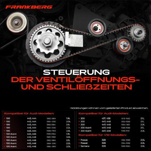 Frankberg 1x Zahnriemensatz Zahnriemen für VW Passat Audi 80 90 100 200 Coupe Quattro 1.9L-2.2L Bild Frankberg 1x Zahnriemensatz Zahnriemen für VW Passat Audi 80 90 100 200 Coupe Quattro 1.9L-2.2L