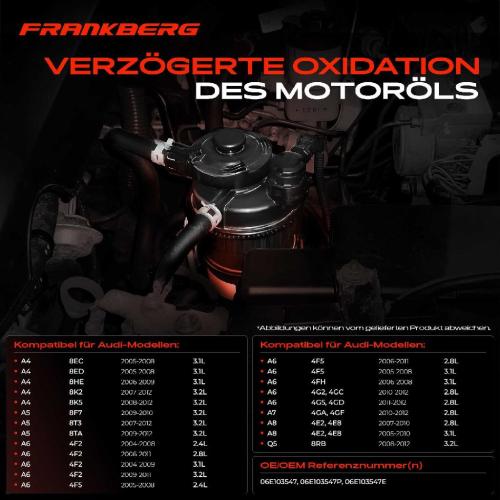 1x Ölabscheider Kurbelgehäuseentlüftung für Audi A4 A6 A8 Q5 2.8L 3.2L Bild 1x Ölabscheider Kurbelgehäuseentlüftung für Audi A4 A6 A8 Q5 2.8L 3.2L