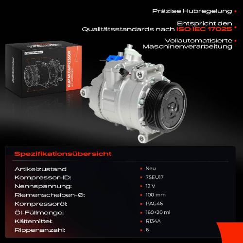 1x Klimakompressor für Mercedes-Benz C-Klasse W203 S203 CL203 E-Klasse W211 VF211 S211 Bild 1x Klimakompressor für Mercedes-Benz C-Klasse W203 S203 CL203 E-Klasse W211 VF211 S211