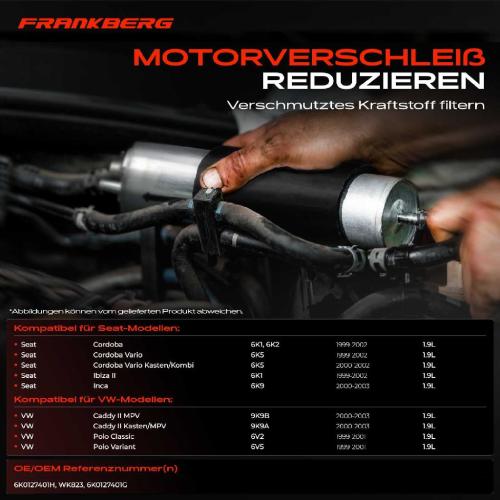 1x Kraftstofffilter für VW Polo 6V Caddy II Seat Cordoba Ibiza II 1.9L Bild 1x Kraftstofffilter für VW Polo 6V Caddy II Seat Cordoba Ibiza II 1.9L