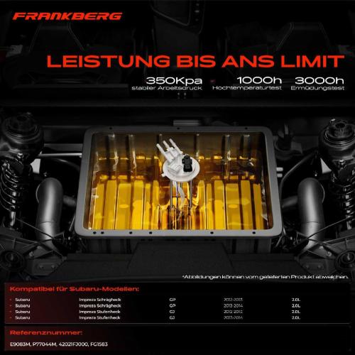 1x Kraftstoffpumpe für Subaru Impreza Schrägheck GP Impreza Stufenheck GJ 2.0L 2012-2014 Bild 1x Kraftstoffpumpe für Subaru Impreza Schrägheck GP Impreza Stufenheck GJ 2.0L 2012-2014