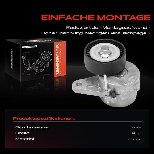 1x Spannrolle Riemenspanner für VW Golf VII Passat Audi A3 A4 Seat Skoda 1.6L 2.0L Bild 1x Spannrolle Riemenspanner für VW Golf VII Passat Audi A3 A4 Seat Skoda 1.6L 2.0L
