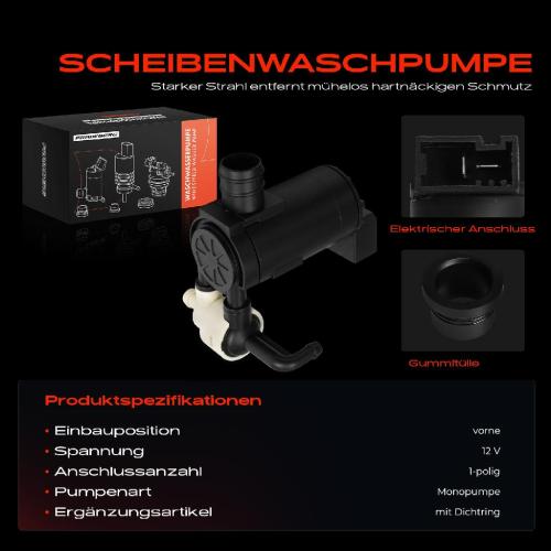 1x Waschwasserpumpe Scheibenreinigung Vorne für Renault Koleos I HY Bj ab 2008 Bild 1x Waschwasserpumpe Scheibenreinigung Vorne für Renault Koleos I HY Bj ab 2008