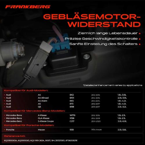 1x Widerstand Vorwiderstand Gebläsemotor für Audi A4 Allroad Avant 8K B8 A5 Sportback 8T Bild 1x Widerstand Vorwiderstand Gebläsemotor für Audi A4 Allroad Avant 8K B8 A5 Sportback 8T