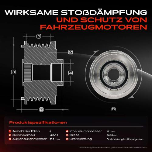 1x Generatorfreilauf Lichtmaschine für BMW E81 E82 E87 E90 E91 F11 Opel Chevrolet Bild 1x Generatorfreilauf Lichtmaschine für BMW E81 E82 E87 E90 E91 F11 Opel Chevrolet