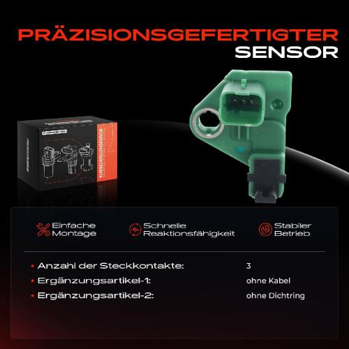 Frankberg 1x Kurbelwellensensor Impulsgeber für Citroën Berlingo C3 C4 DS Peugeot 208 308 508 Opel Vivaro Bild Frankberg 1x Kurbelwellensensor Impulsgeber für Citroën Berlingo C3 C4 DS Peugeot 208 308 508 Opel Vivaro