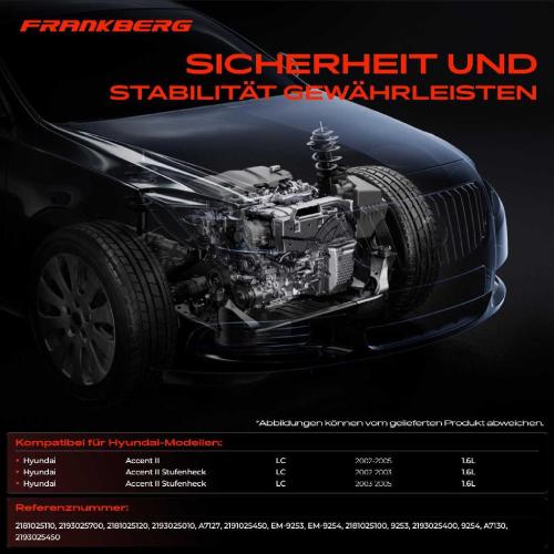 Frankberg 2x Motorlager Vorne und Hinten für Hyundai Accent II LC 1.6L Bild Frankberg 2x Motorlager Vorne und Hinten für Hyundai Accent II LC 1.6L