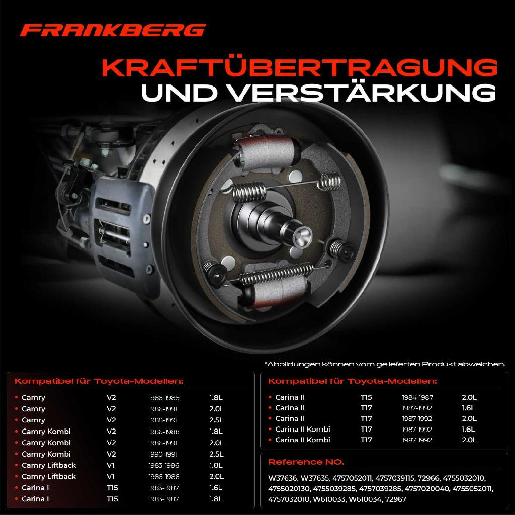 2x Radbremszylinder Hinten für Toyota Camry Carina 4 Celica Corolla