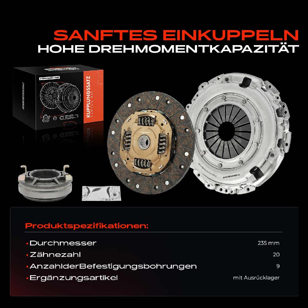 1x Kupplungssatz für Hyundai Accent IV Stufenheck i20 Active Coupe i30 Kombi iX20 iX35 KIA Carens III MPV