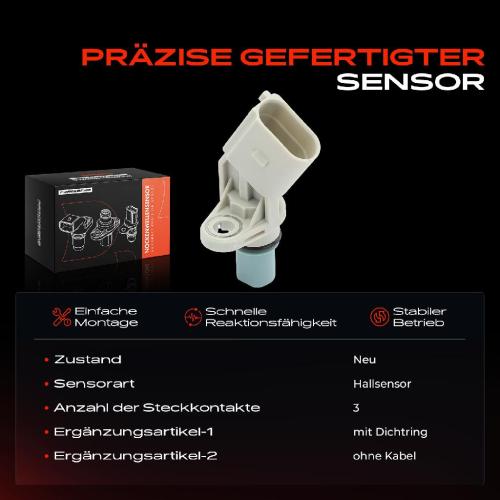 1x Nockenwellenposition Sensor für VW Golf V Passat Audi A6 A8 2.0L 3.0L 2003-2010 Bild 1x Nockenwellenposition Sensor für VW Golf V Passat Audi A6 A8 2.0L 3.0L 2003-2010