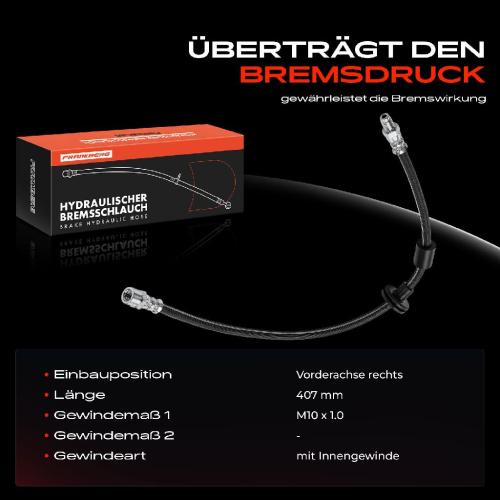 1x Bremsschlauch Bremsschläuche Vorderachse Rechts für Hyundai Sonata III Y-3 2.0L 3.0L Bild 1x Bremsschlauch Bremsschläuche Vorderachse Rechts für Hyundai Sonata III Y-3 2.0L 3.0L