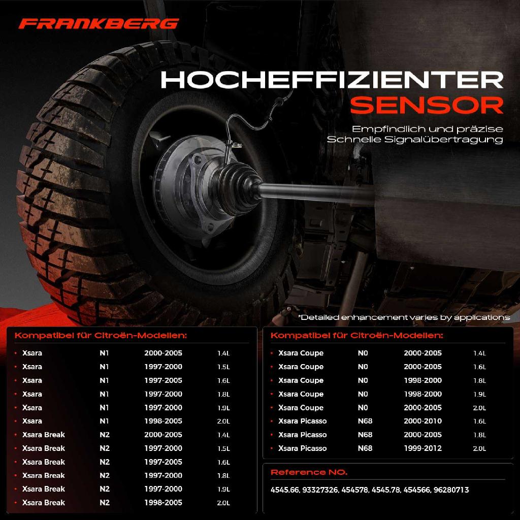 2x ABS Sensor Vorne für Citroën Xsara Break Coupe Picasso 1.9L 2.0L 1997-2012