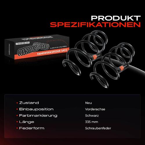 2x Fahrwerksfeder Vorderachse für VW Golf Plus 521 5M1 2.0L 2005-2013 Bild 2x Fahrwerksfeder Vorderachse für VW Golf Plus 521 5M1 2.0L 2005-2013