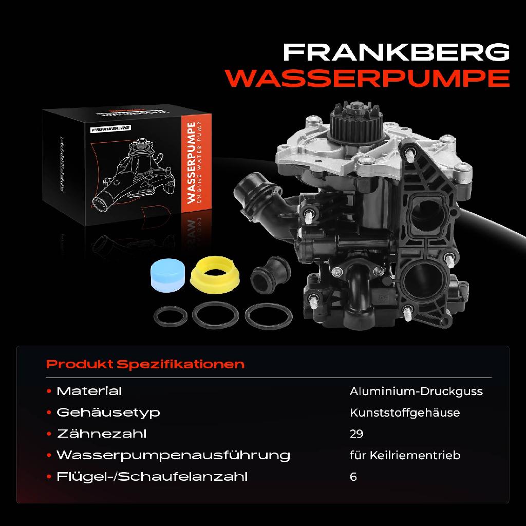 1x Wasserpumpe Kühlwasserpumpe für VW Golf VII Audi A1 A3 A4 A5 A6 A7 A8 Q2 Q3 Q5 Q7 TT 1.8L 2.0L
