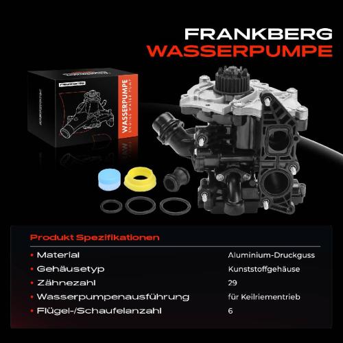Frankberg 1x Wasserpumpe K hlwasserpumpe f r VW Golf VII Audi A1 A3 A4 A5 A6 A7 A8 Q2 Q3 Q5 Q7 TT 1.8L 2.0L Bild Frankberg 1x Wasserpumpe K hlwasserpumpe f r VW Golf VII Audi A1 A3 A4 A5 A6 A7 A8 Q2 Q3 Q5 Q7 TT 1.8L 2.0L