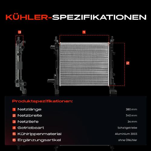 1x Kühler Wasserkühler Motorkühler für Ford KA RB 1.3L 1996-2001 Bild 1x Kühler Wasserkühler Motorkühler für Ford KA RB 1.3L 1996-2001