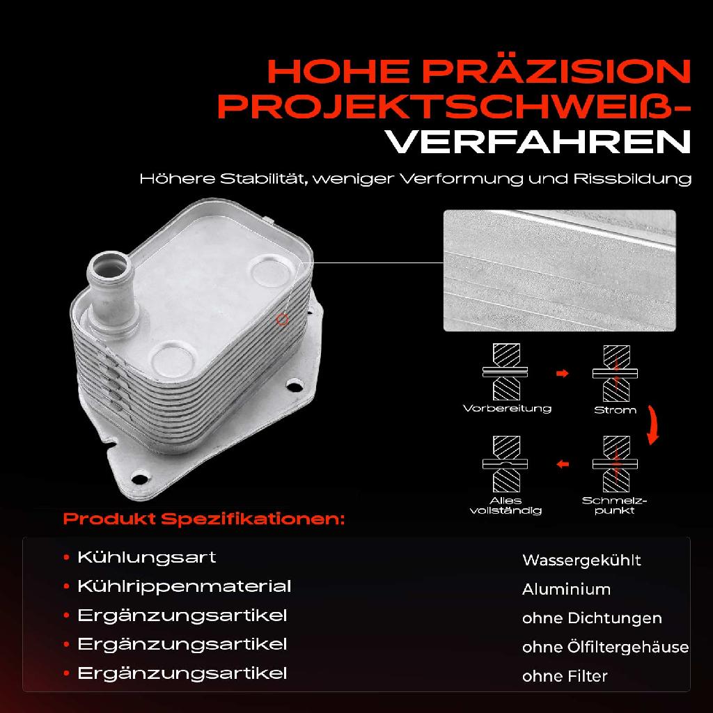 1x Ölkühler Motoröl für Hyundai Accent i20 i30 i40 KIA Carens Cee'D Soul