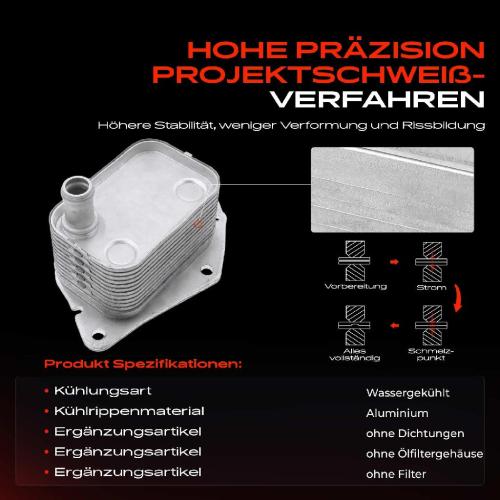 1x Ölkühler Motoröl für Hyundai Accent i20 i30 i40 KIA Carens Cee'D Soul Bild 1x Ölkühler Motoröl für Hyundai Accent i20 i30 i40 KIA Carens Cee'D Soul