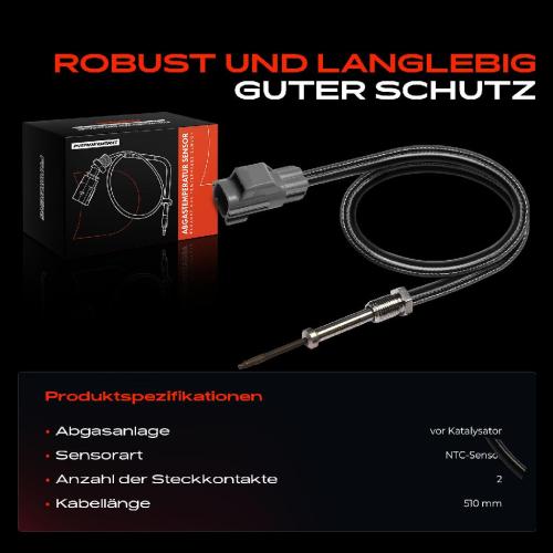 1x Abgastemperatursensor für Ford Kuga I II DM2 2.0L 2010-2019 Bild 1x Abgastemperatursensor für Ford Kuga I II DM2 2.0L 2010-2019