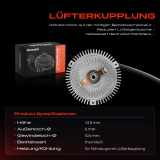 1x Lüfterkupplung Kühlerlüfte für Mercedes-Benz W124 S124 W201 W202 S210 W210