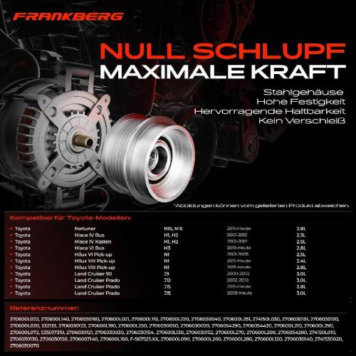1x Generatorfreilauf Lichtmaschine für Toyota Hiace Land Cruiser Prado Bild 1x Generatorfreilauf Lichtmaschine für Toyota Hiace Land Cruiser Prado
