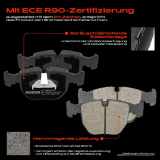 4x Bremsbeläge Vorderachse für BMW 5er Touring E39 7er E38 X3 E83 X5 E53 2.2L 2.9L 1994-2010