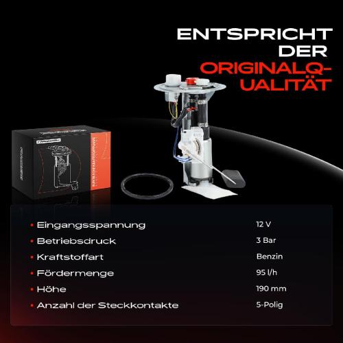 Frankberg 1x Kraftstoffpumpe für Ford Fiesta IV Kasten V JA JB J3 J5 JD JH Puma EC 1.6L 1.7L 1995-2008 Bild Frankberg 1x Kraftstoffpumpe für Ford Fiesta IV Kasten V JA JB J3 J5 JD JH Puma EC 1.6L 1.7L 1995-2008