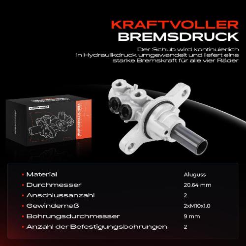 1x Hauptbremszylinder Bremszylinder für Citroën C1 Peugeot 107 Toyota Aygo 1.0L 1.4L Bild 1x Hauptbremszylinder Bremszylinder für Citroën C1 Peugeot 107 Toyota Aygo 1.0L 1.4L