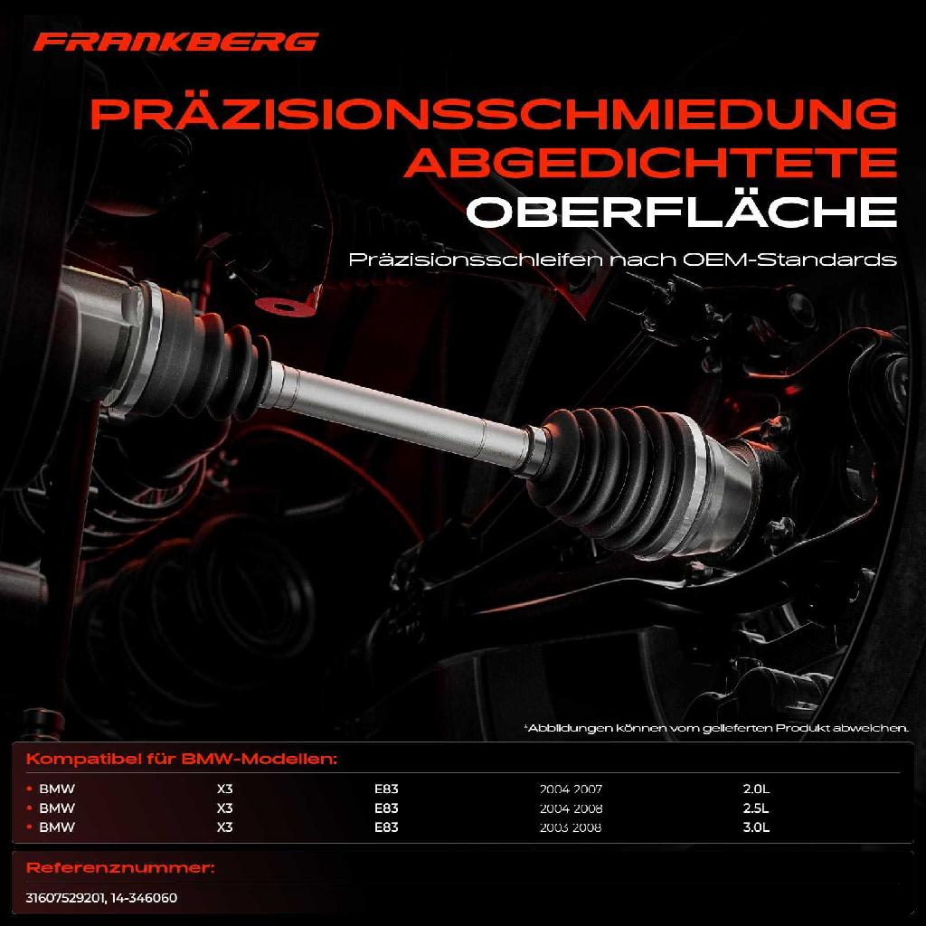 1x Antriebswelle Gelenksatz Vorderachse Links für BMW X3 E83 2.0L 3.0L 2003-2008