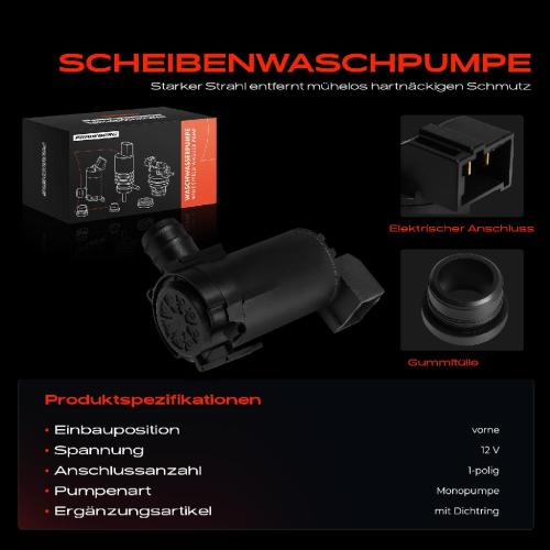 1x Waschwasserpumpe Scheibenreinigung Vorne für Nissan Almera I N15 Patrol GR IV Bild 1x Waschwasserpumpe Scheibenreinigung Vorne für Nissan Almera I N15 Patrol GR IV