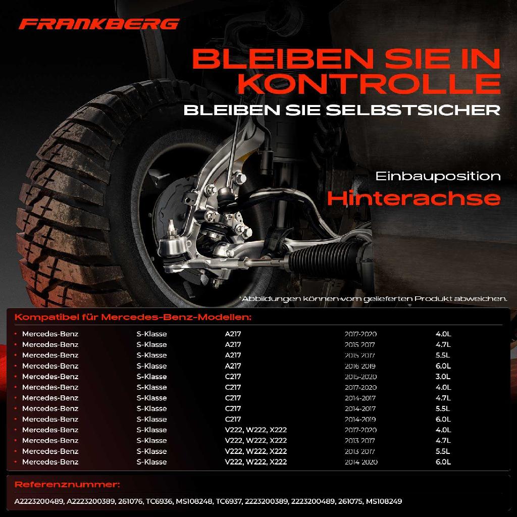 2x Koppelstange Hinterachse für Mercedes-Benz S-Klasse V222 W222 X222 S-Klasse Cabriolet A217