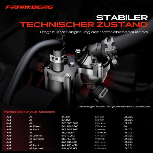Frankberg 1x Thermostat Kühlmittel für VW Golf 7 Passat Beetle Audi A3 A4 A5 A6 Q5 Seat Leon Bild Frankberg 1x Thermostat Kühlmittel für VW Golf 7 Passat Beetle Audi A3 A4 A5 A6 Q5 Seat Leon