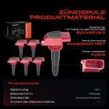 6x Zündmodul Zündspule für Porsche Cayenne 9PA Panamera 970 4.8L 3.6L 2007-2016