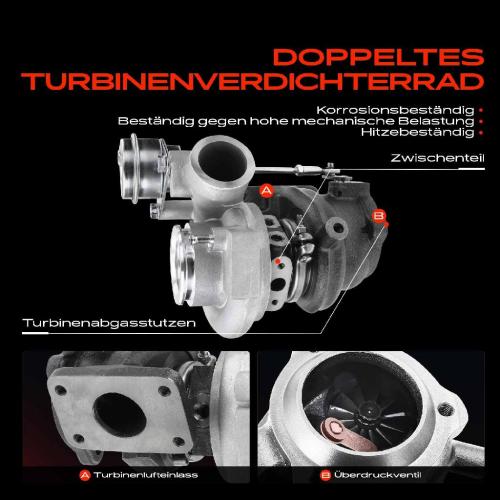 Frankberg 1x Abgasturbolader für Saab 9-3 YS3D 9-3 Cabriolet 9-5 YS3E 9-5 Kombi 2.0L 2.3L 1998-2009 Bild Frankberg 1x Abgasturbolader für Saab 9-3 YS3D 9-3 Cabriolet 9-5 YS3E 9-5 Kombi 2.0L 2.3L 1998-2009