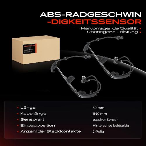 2x ABS Sensor Hinten für Ford Escort Klasseic VI Cabriolet Stufenheck Fiesta IV Kasten Bild 2x ABS Sensor Hinten für Ford Escort Klasseic VI Cabriolet Stufenheck Fiesta IV Kasten