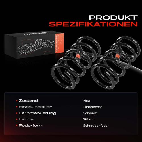 Frankberg 2x Fahrwerksfeder Hinterachse f r Toyota RAV 4 I A1 RAV 4 I Cabrio 2.0L 1994-2000 Bild Frankberg 2x Fahrwerksfeder Hinterachse f r Toyota RAV 4 I A1 RAV 4 I Cabrio 2.0L 1994-2000