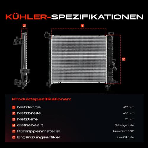 1x Kühler Wasserkühler Motorkühler für Opel Meriva B MPV S10 1.4L 2010-2017 Bild 1x Kühler Wasserkühler Motorkühler für Opel Meriva B MPV S10 1.4L 2010-2017