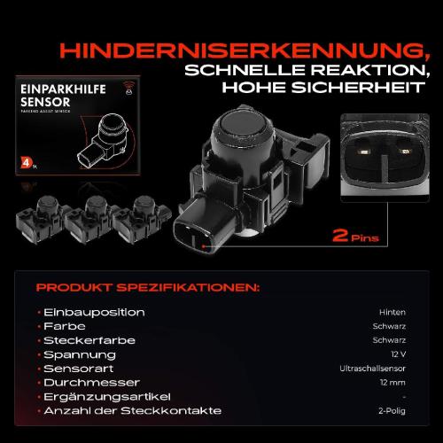 Frankberg 4x Parksensor PDC Sensor Hinten für Lexus IS E1 E2 Toyota Verso R2 P12 Bild Frankberg 4x Parksensor PDC Sensor Hinten für Lexus IS E1 E2 Toyota Verso R2 P12