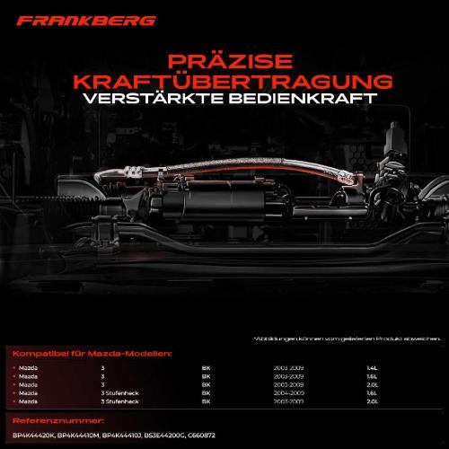 2x Seilzug Feststellbremse Hinterachse beidseitig für Mazda 3 Stufenheck BK 1.4L 2004-2006 Bild 2x Seilzug Feststellbremse Hinterachse beidseitig für Mazda 3 Stufenheck BK 1.4L 2004-2006