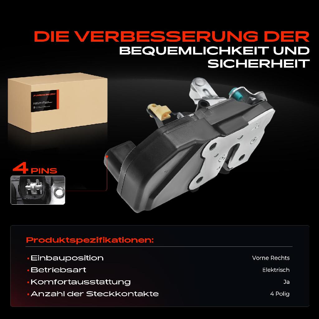 1x Türschloss Vorne Rechts für Jeep Commander XH XK 3.0L 3.7L 4.7L 5.6L 2005-2010