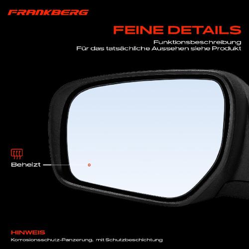 Frankberg 1x Außenspiegel Links für Renault Koleos I HY 2.0L 2.5L Bj ab 2011 Bild Frankberg 1x Außenspiegel Links für Renault Koleos I HY 2.0L 2.5L Bj ab 2011
