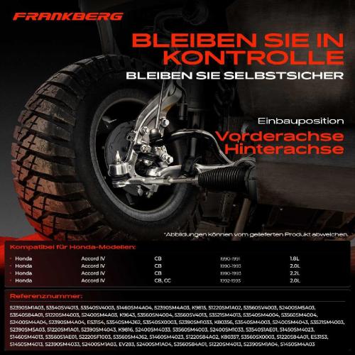 1x Querlenker Satz Vorderachse für Honda Accord IV CB Accord IV Aerodeck Accord IV Coupe CB CC 1990-1993 Bild 1x Querlenker Satz Vorderachse für Honda Accord IV CB Accord IV Aerodeck Accord IV Coupe CB CC 1990-1993